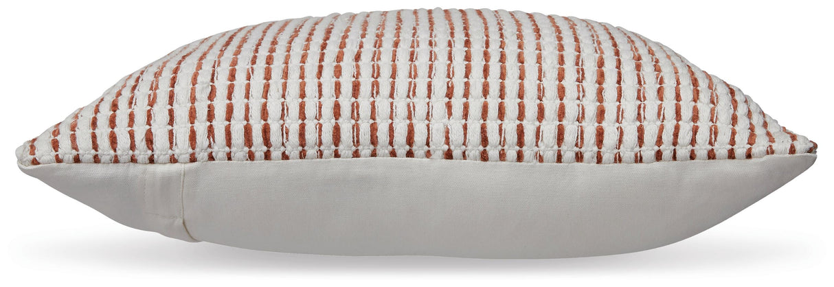 Nashlin White/Rust Pillow from Ashley - Luna Furniture
