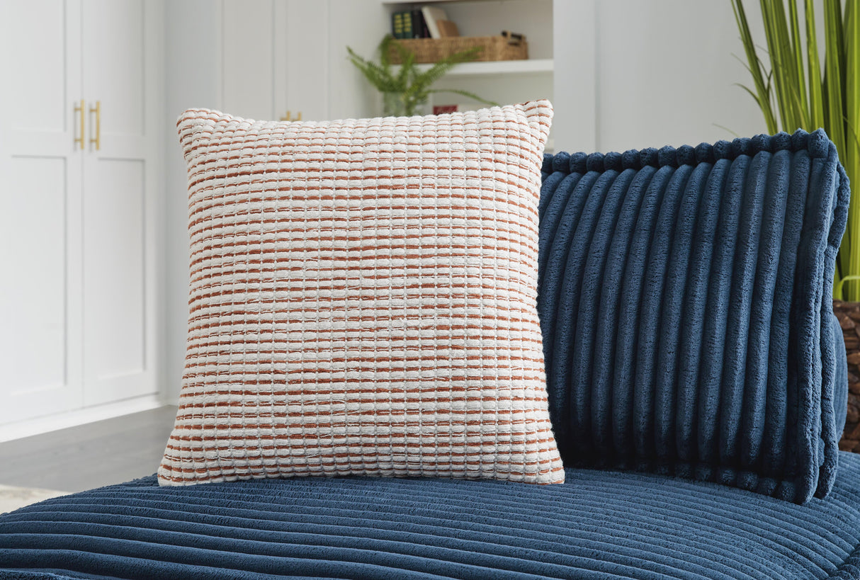Nashlin White/Rust Pillow from Ashley - Luna Furniture
