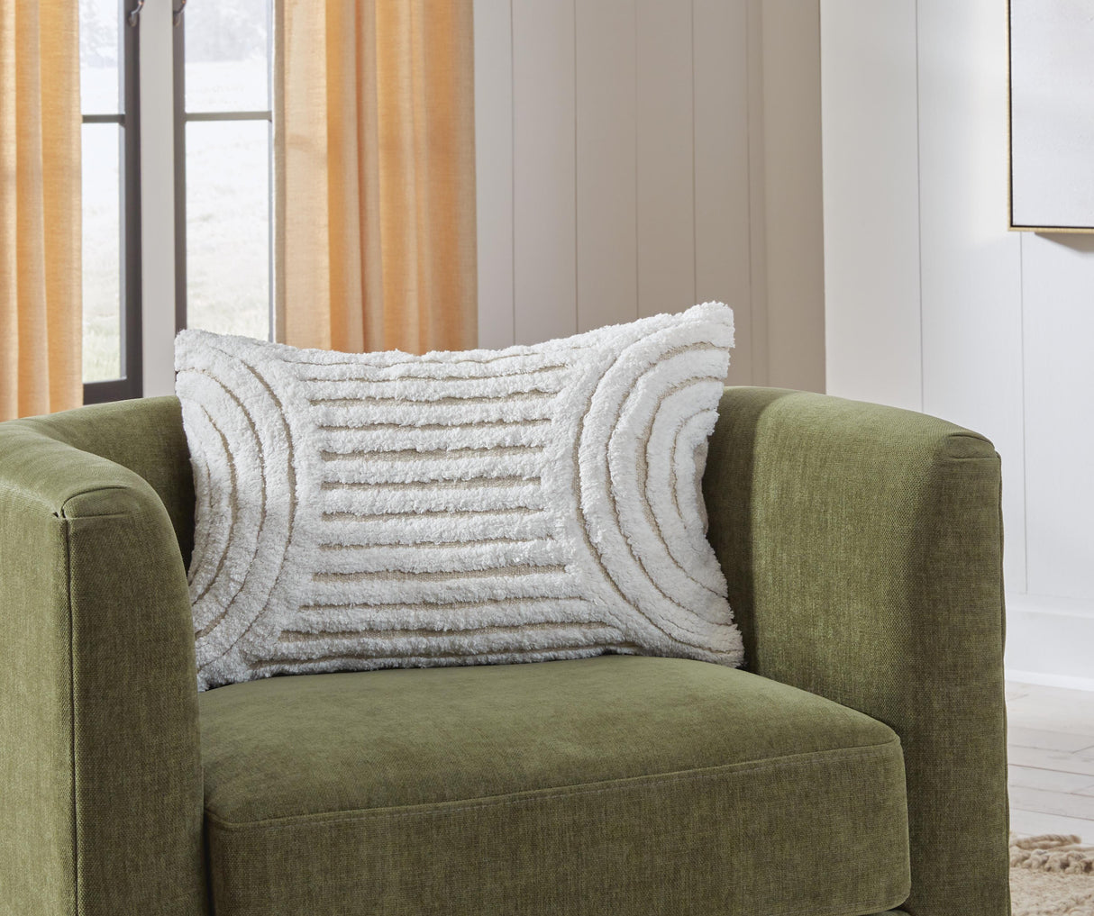 Farissen White/Tan Pillow from Ashley - Luna Furniture