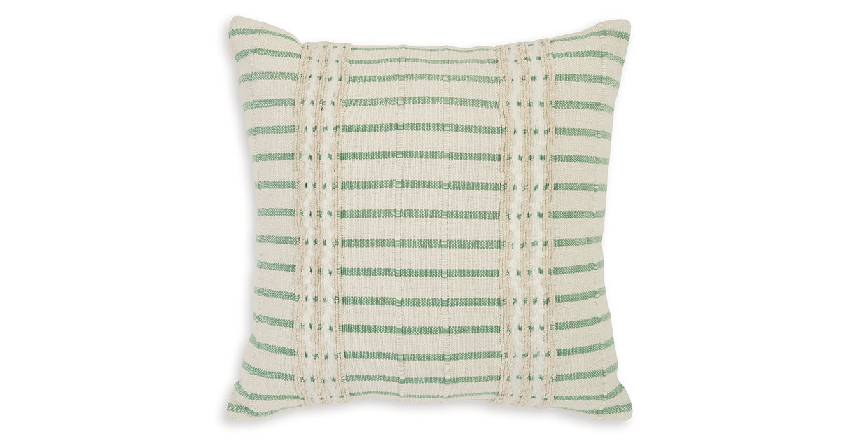 Rowton White/Green Pillow (Set of 4) from Ashley Furniture - Luna Furniture