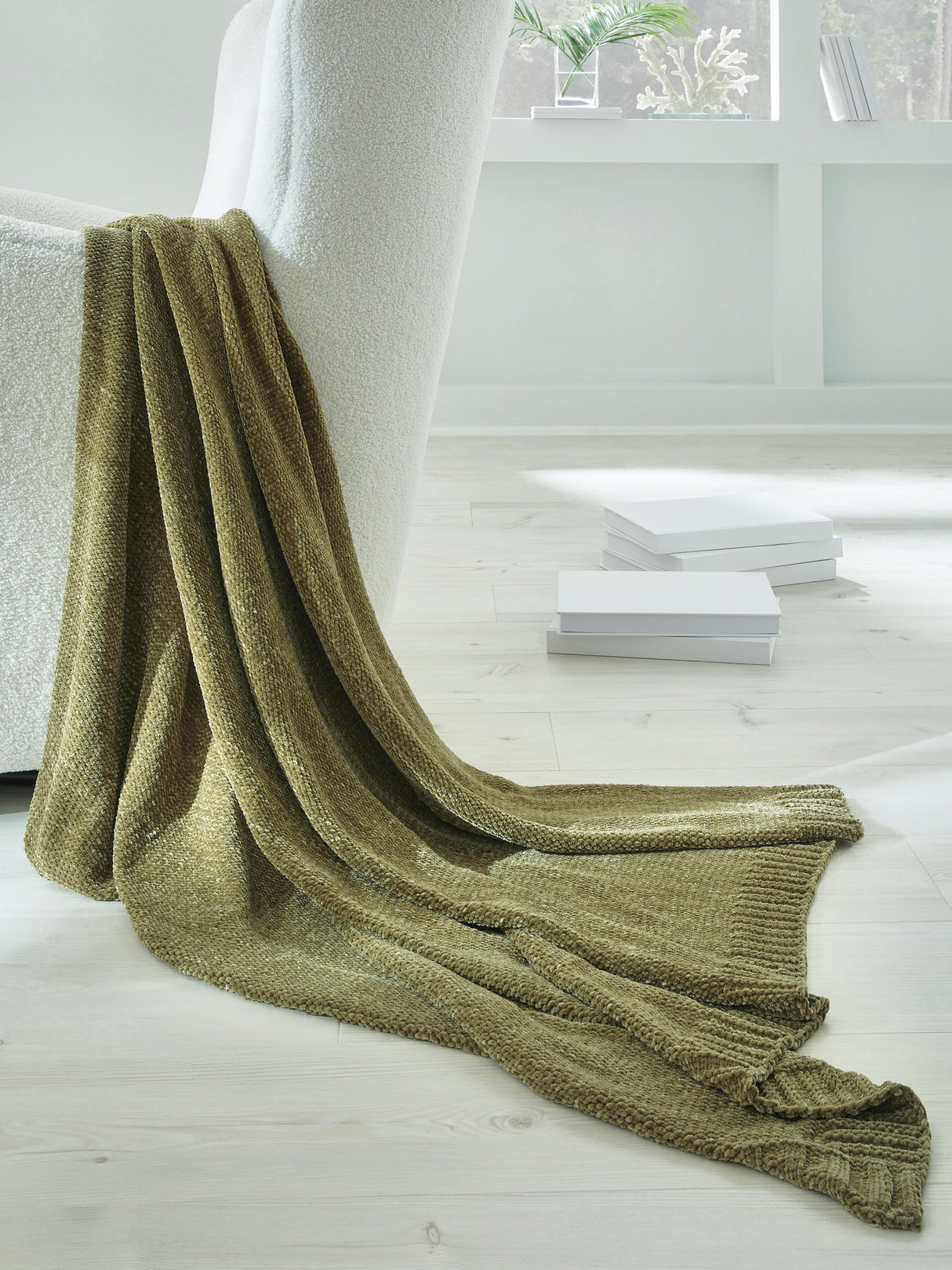 Anawood Olive Green Throw from Ashley - Luna Furniture