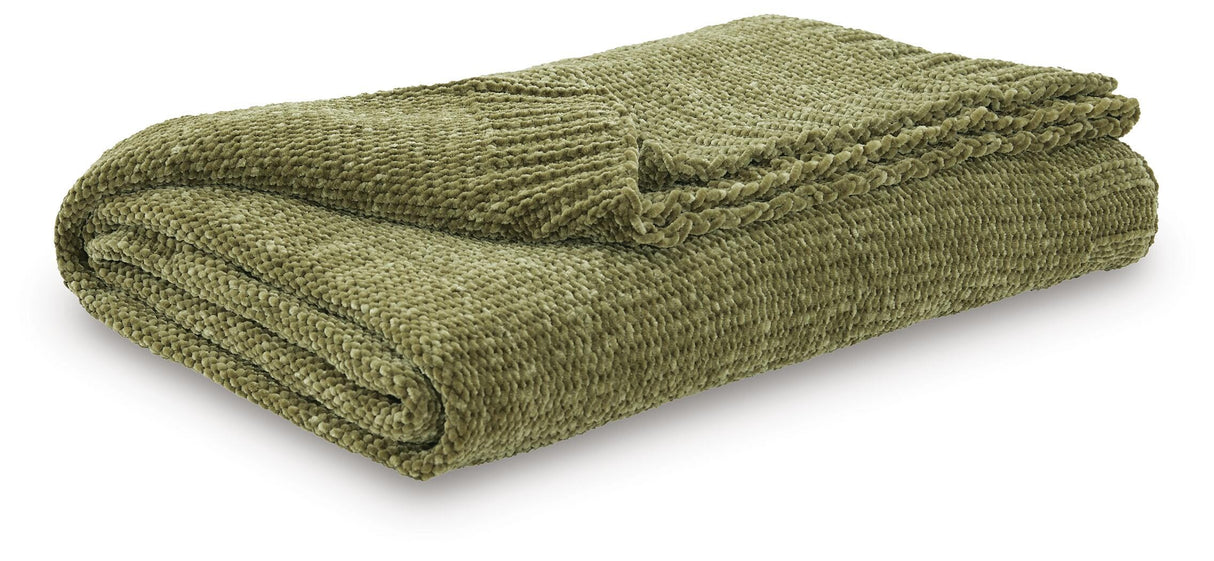 Anawood Olive Green Throw from Ashley - Luna Furniture
