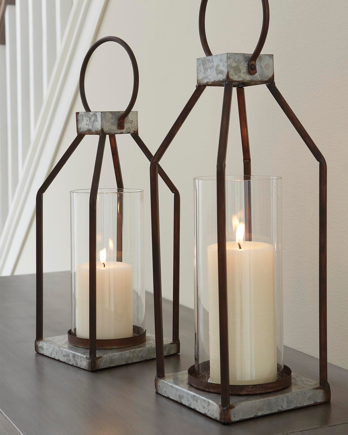 Diedrick Gray/Black Lantern from Ashley - Luna Furniture