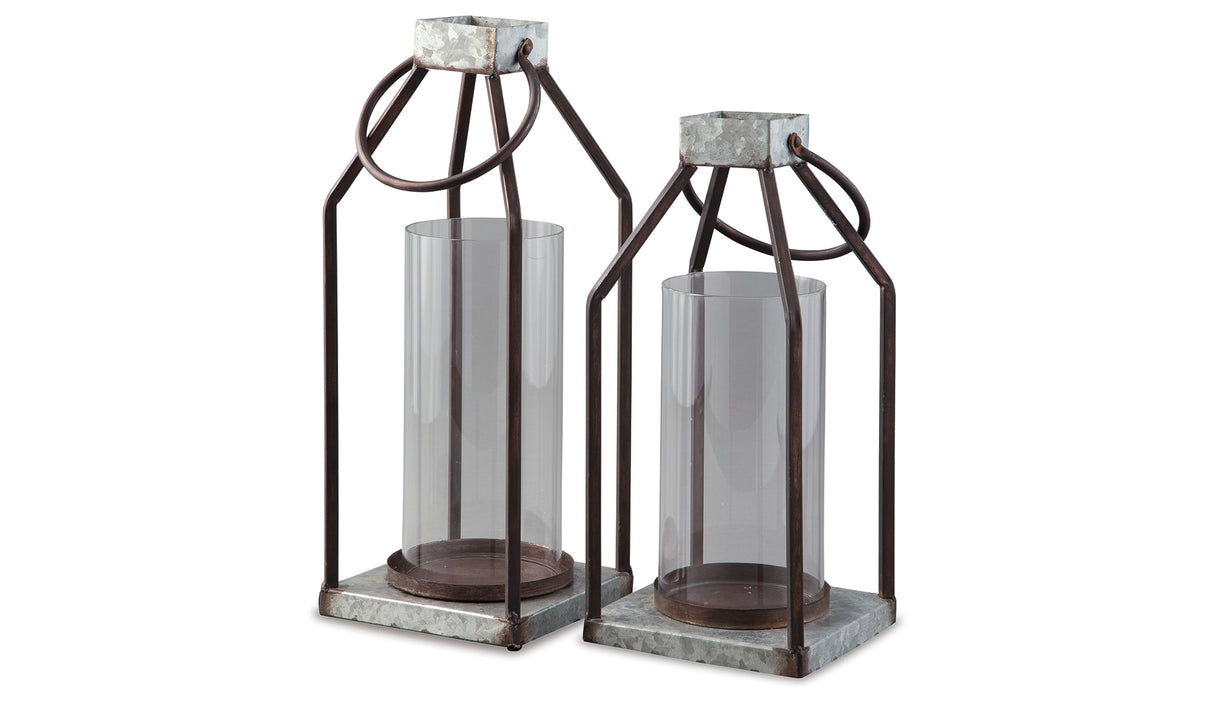 Diedrick Gray/Black Lantern from Ashley - Luna Furniture