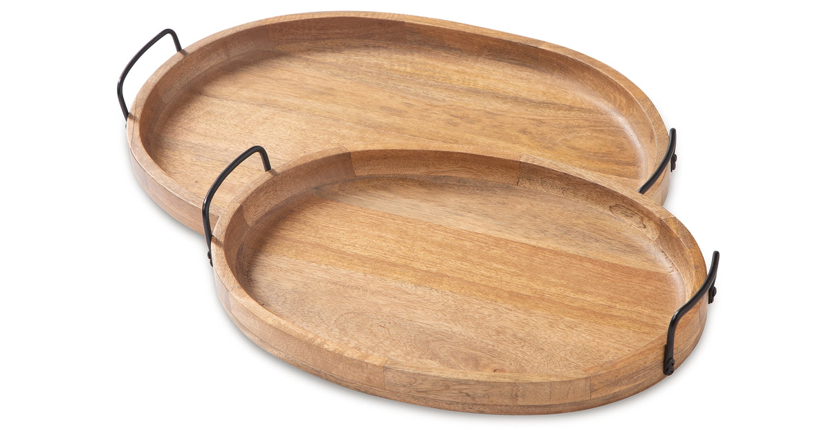 Jocelyne Brown/Black Tray from Ashley - Luna Furniture