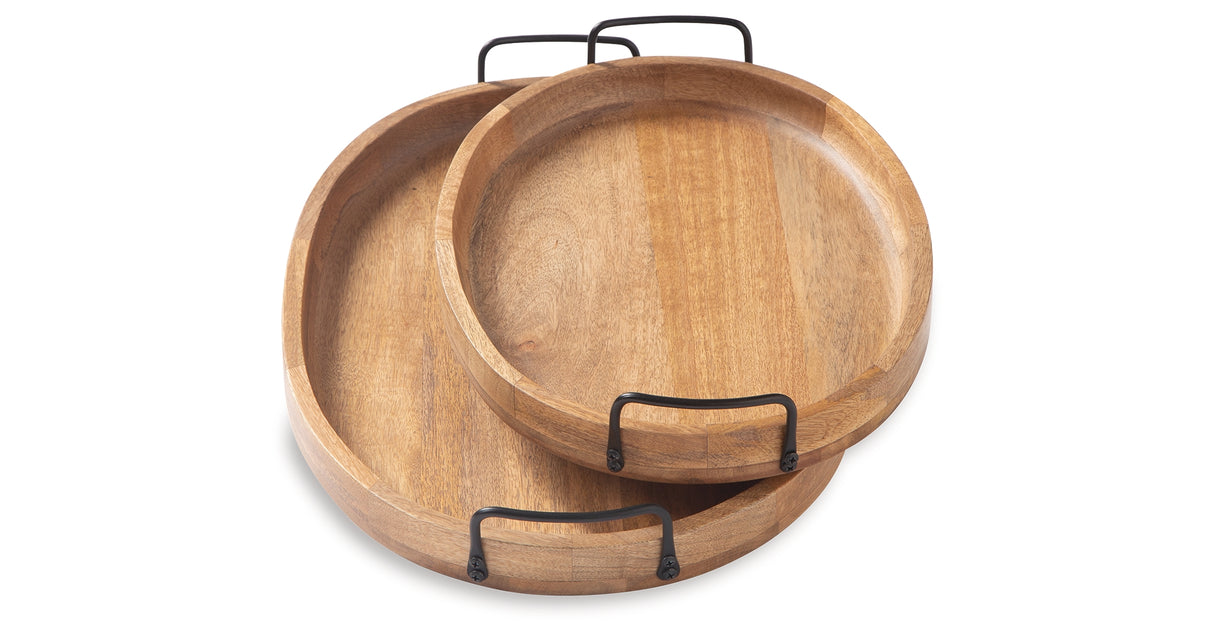 Jocelyne Brown/Black Tray from Ashley - Luna Furniture