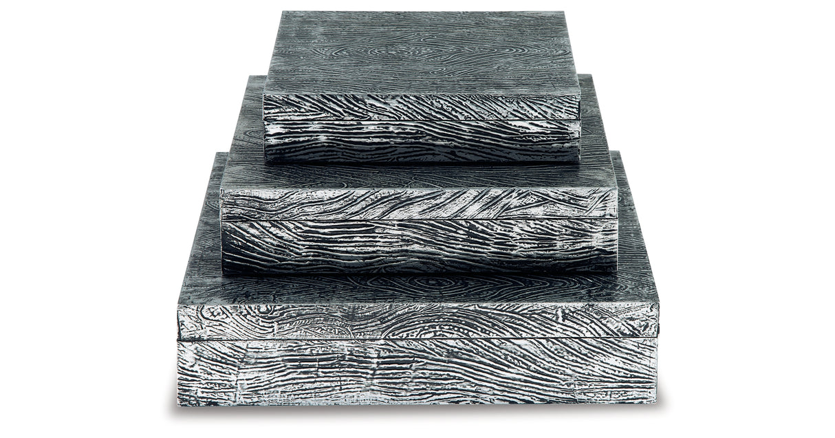 Keldy Antique Pewter Finish Box from Ashley - Luna Furniture