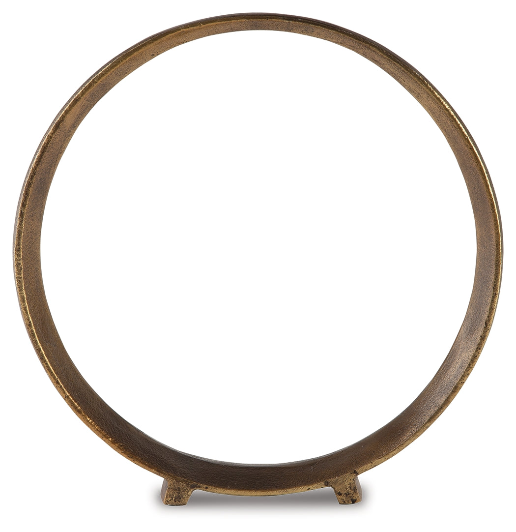 Ryandale Antique Brass Finish Sculpture from Ashley - Luna Furniture