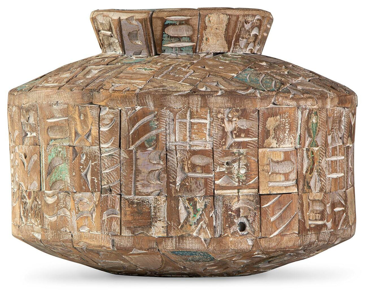Meltland Natural/Black Vase from Ashley Furniture - Luna Furniture