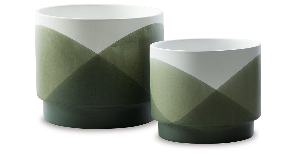 Ardenridge Green/White Planter from Ashley Furniture - Luna Furniture