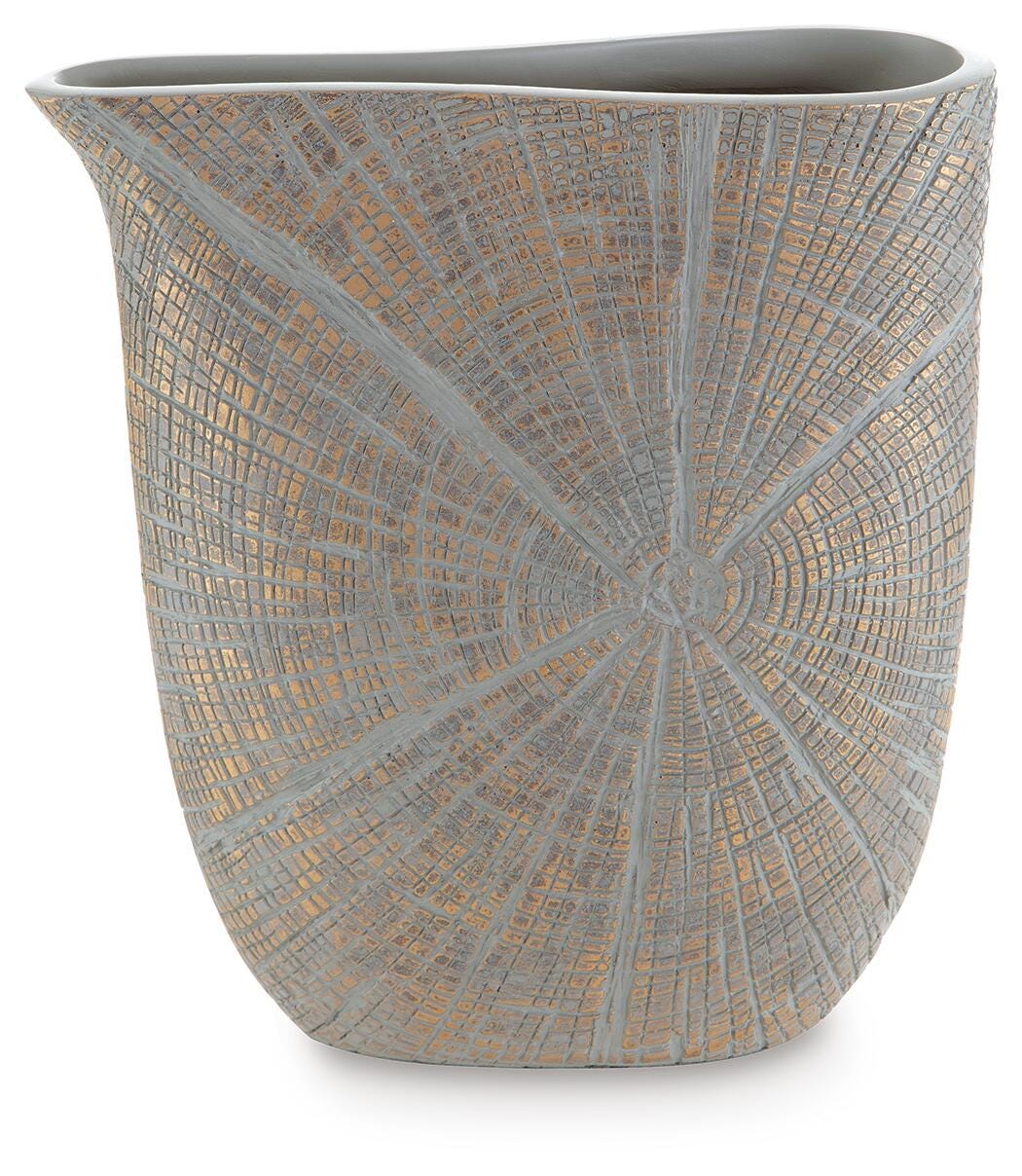 Ardenley Antique Gold Finish Vase from Ashley - Luna Furniture