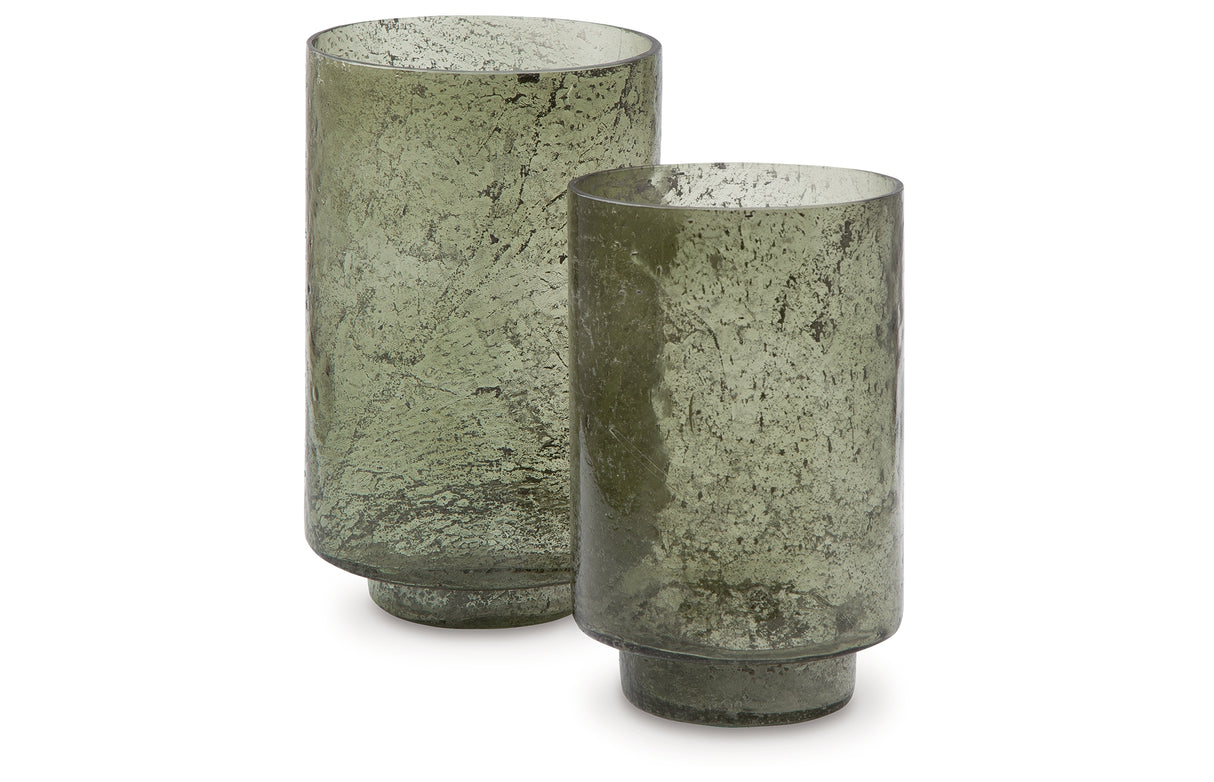 Clarkton Green Candle Holder Set from Ashley - Luna Furniture