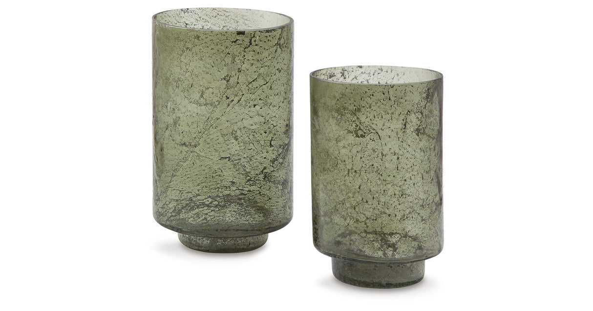 Clarkton Green Candle Holder Set from Ashley - Luna Furniture