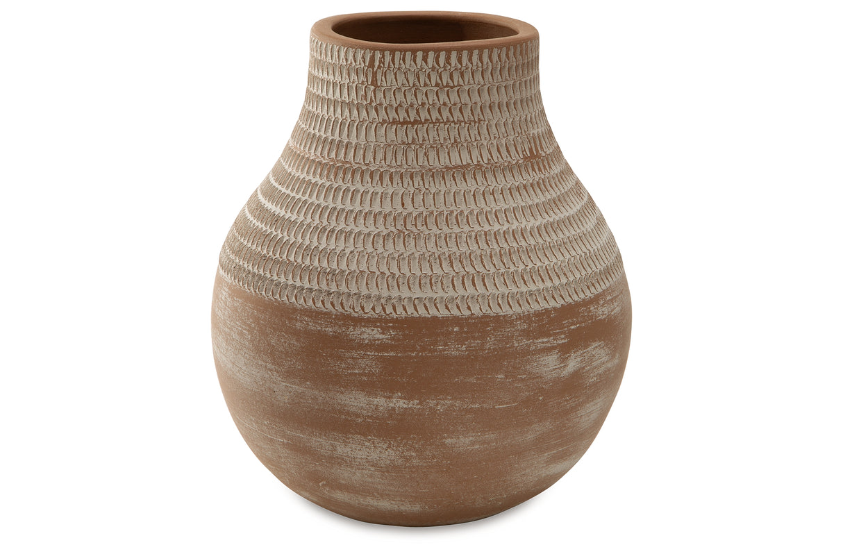 Reclove Distressed White Vase from Ashley - Luna Furniture