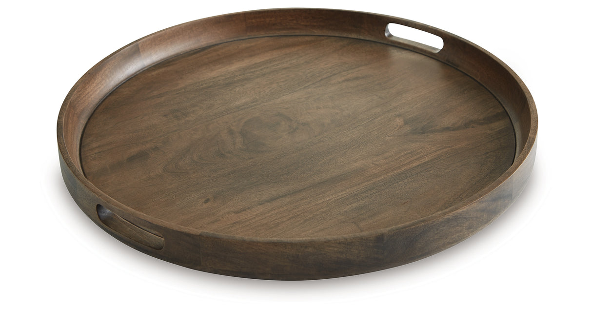 Webbworth Gray Brown Tray from Ashley Furniture - Luna Furniture