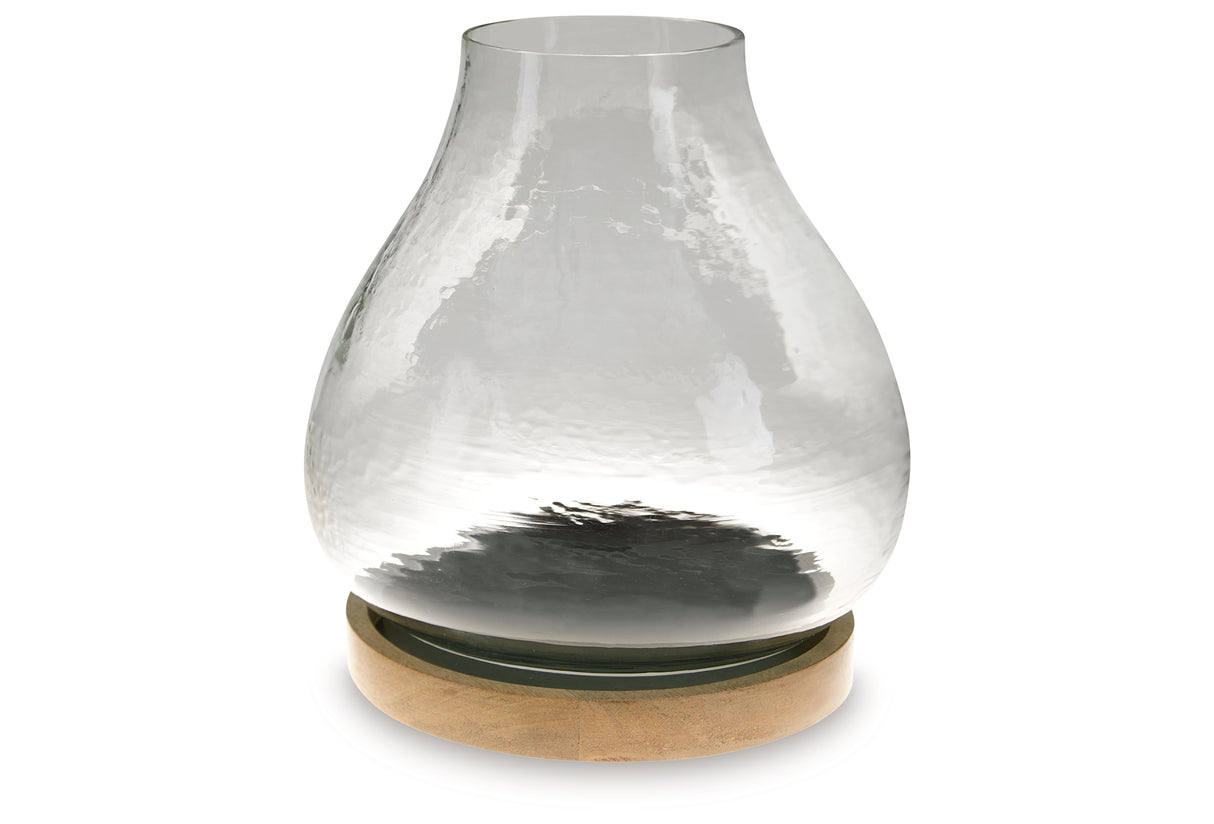 Adalisen Clear/Brown Candle Holder from Ashley Furniture - Luna Furniture