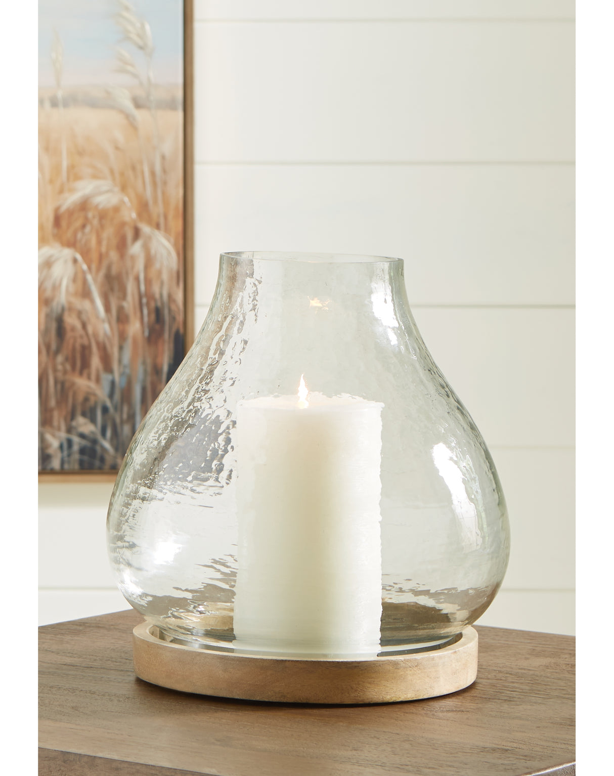 Adalisen Clear/Brown Candle Holder from Ashley Furniture - Luna Furniture