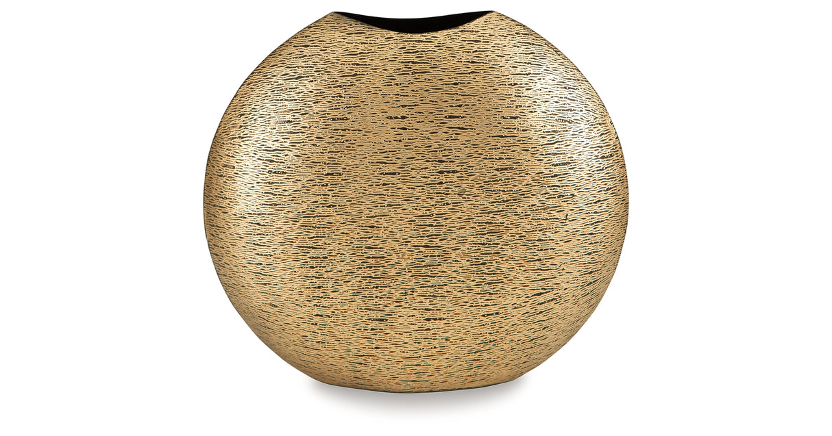 Iansboro Antique Gold Finish Vase from Ashley Furniture - Luna Furniture