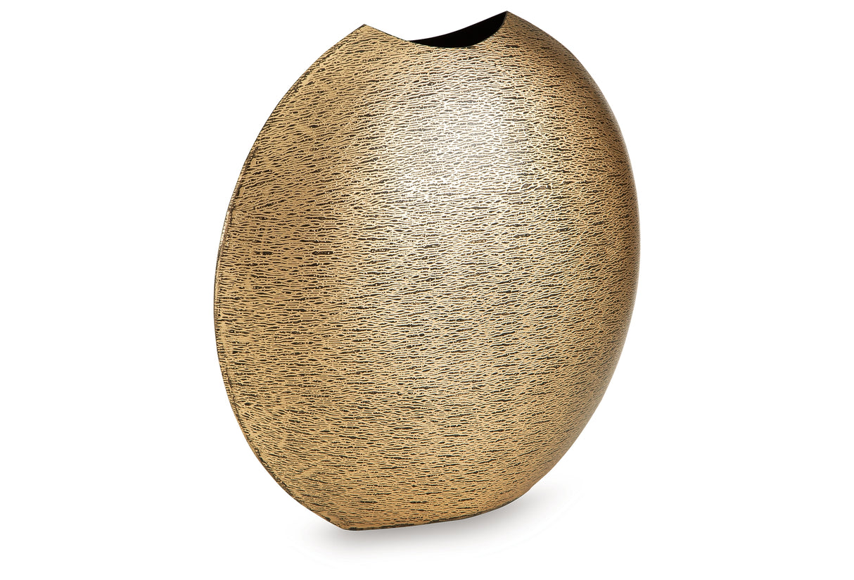 Iansboro Antique Gold Finish Vase from Ashley Furniture - Luna Furniture