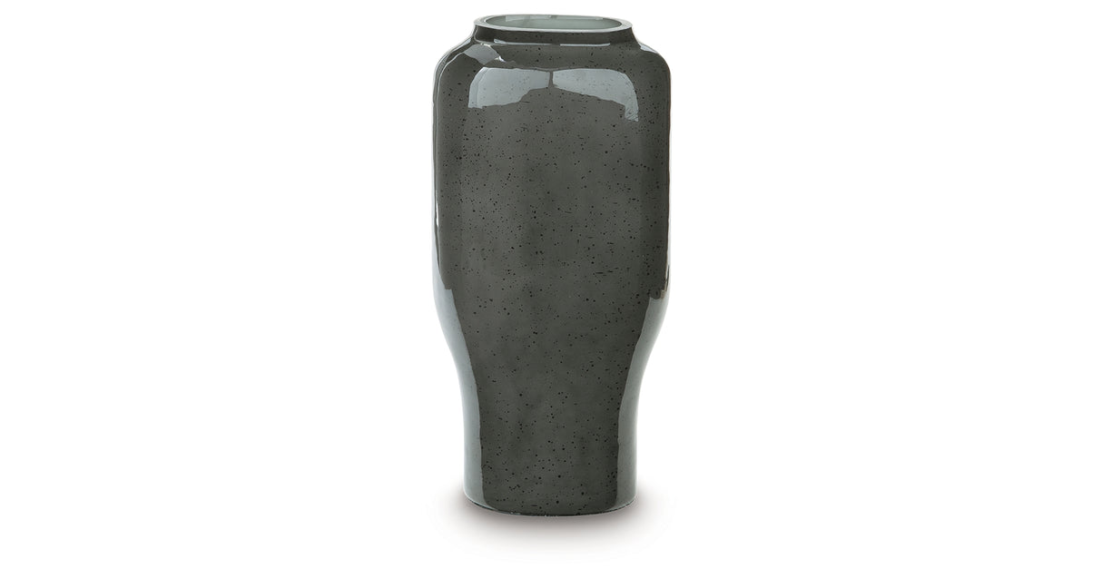 Kierlain Gray/Black Vase from Ashley Furniture - Luna Furniture