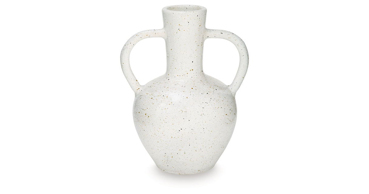 Dallinworth White/Black Vase from Ashley Furniture - Luna Furniture