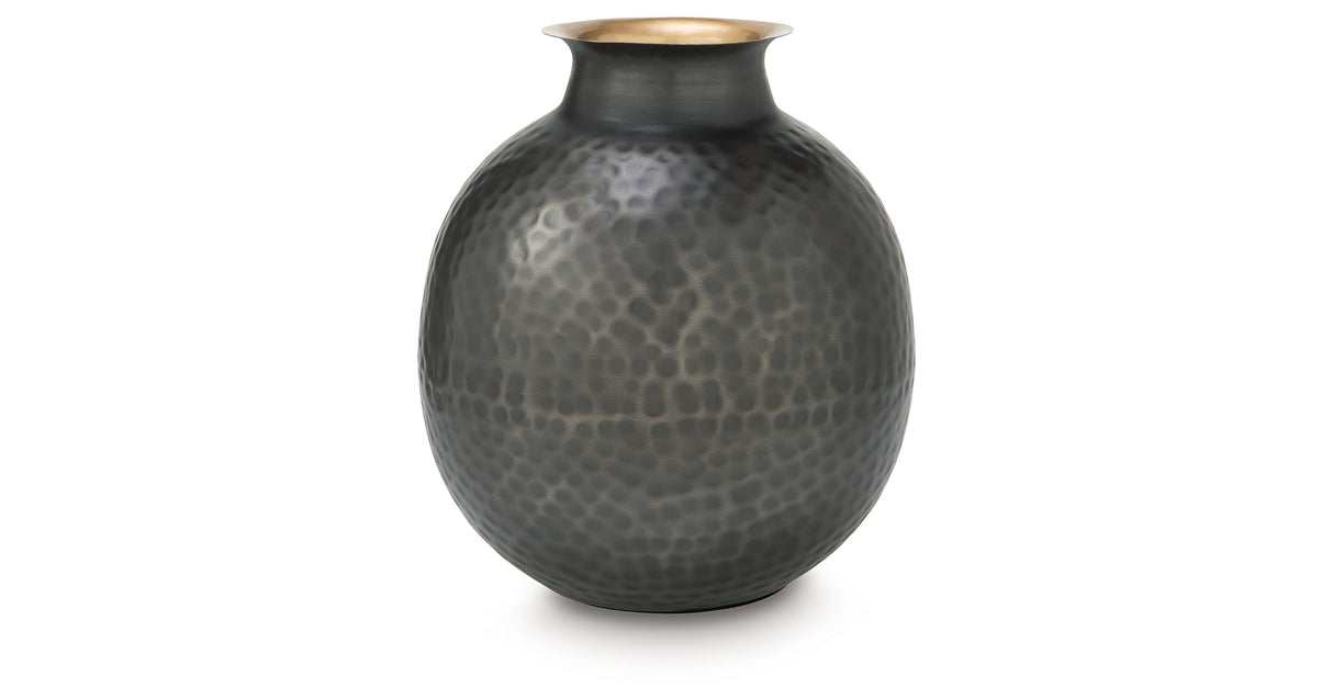 Woody Pewter/Gold Finish Vase from Ashley - Luna Furniture
