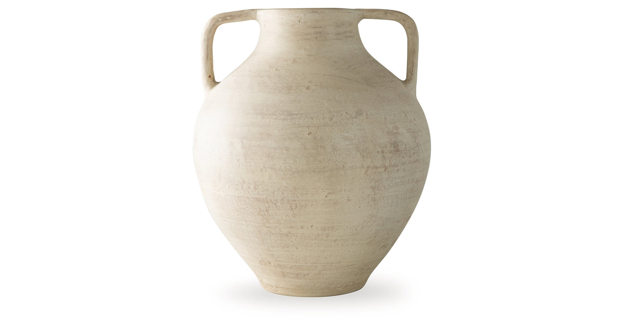 Justy Antique Beige Vase from Ashley - Luna Furniture