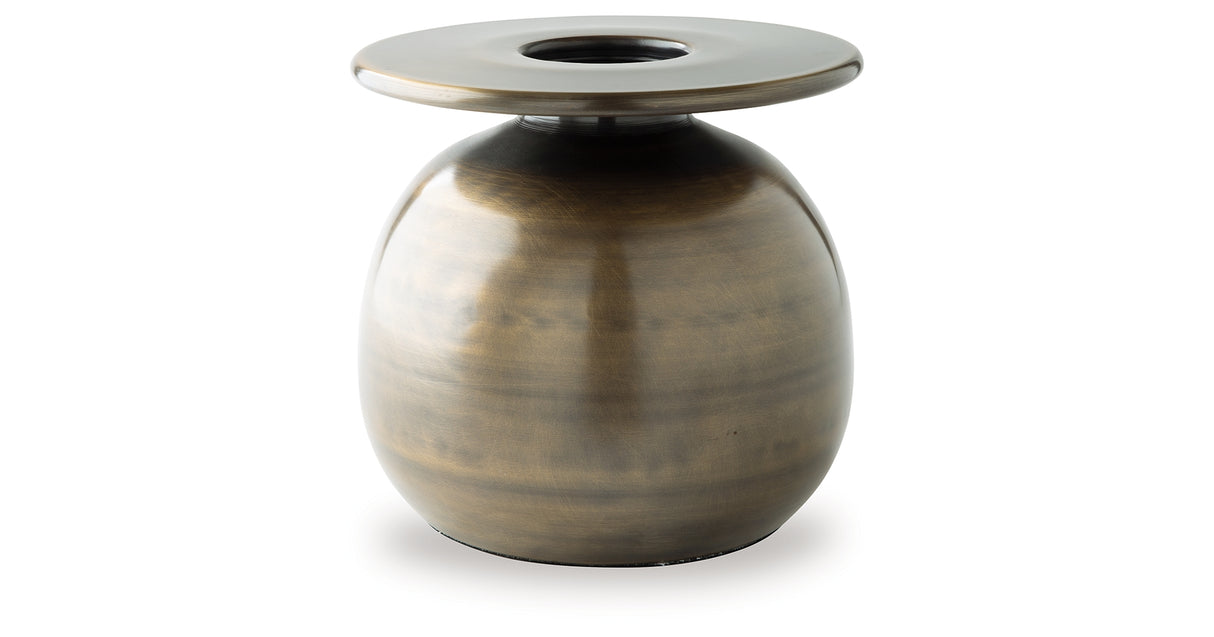 Fedorleigh Antique Brass Finish Vase from Ashley - Luna Furniture