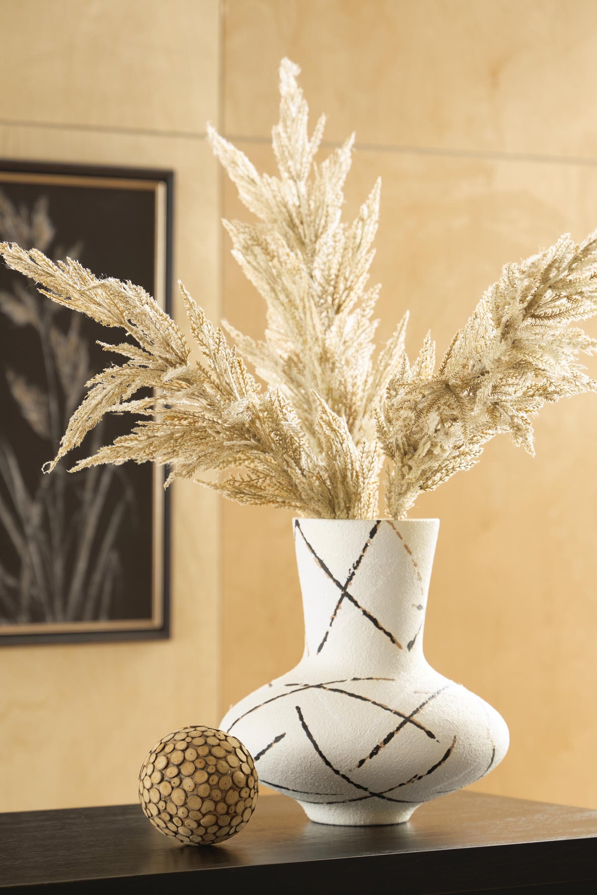 Brockford Cream/Black/Brown Vase from Ashley - Luna Furniture
