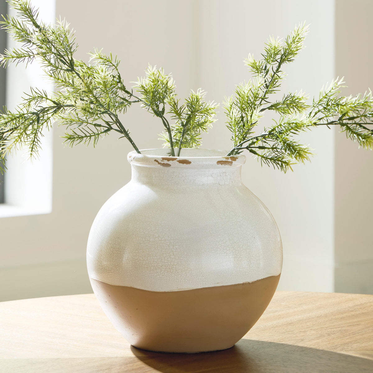 Vercott Cream/Tan Vase from Ashley - Luna Furniture