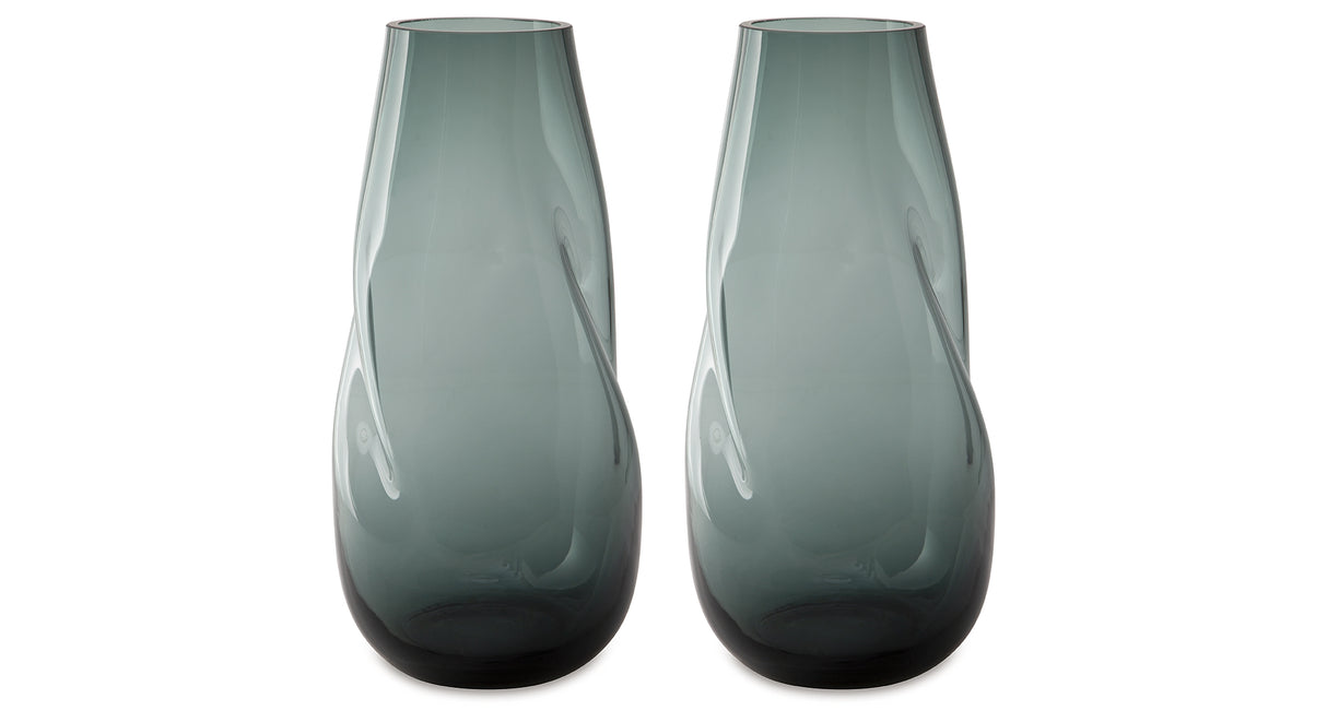 Beamund Teal Blue Vase from Ashley - Luna Furniture