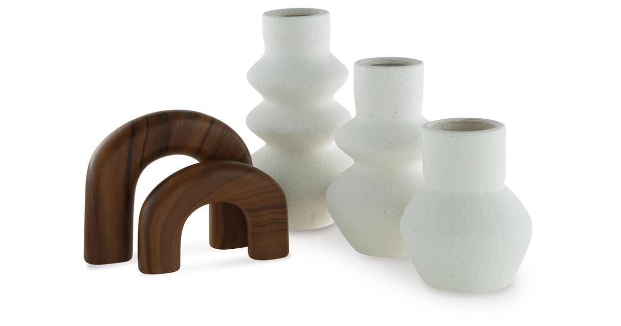 Carterworth White/Brown Accessory Set (Set of 5) from Ashley Furniture - Luna Furniture