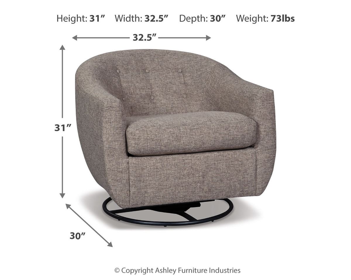 Upshur Taupe Accent Chair from Ashley Furniture - Luna Furniture
