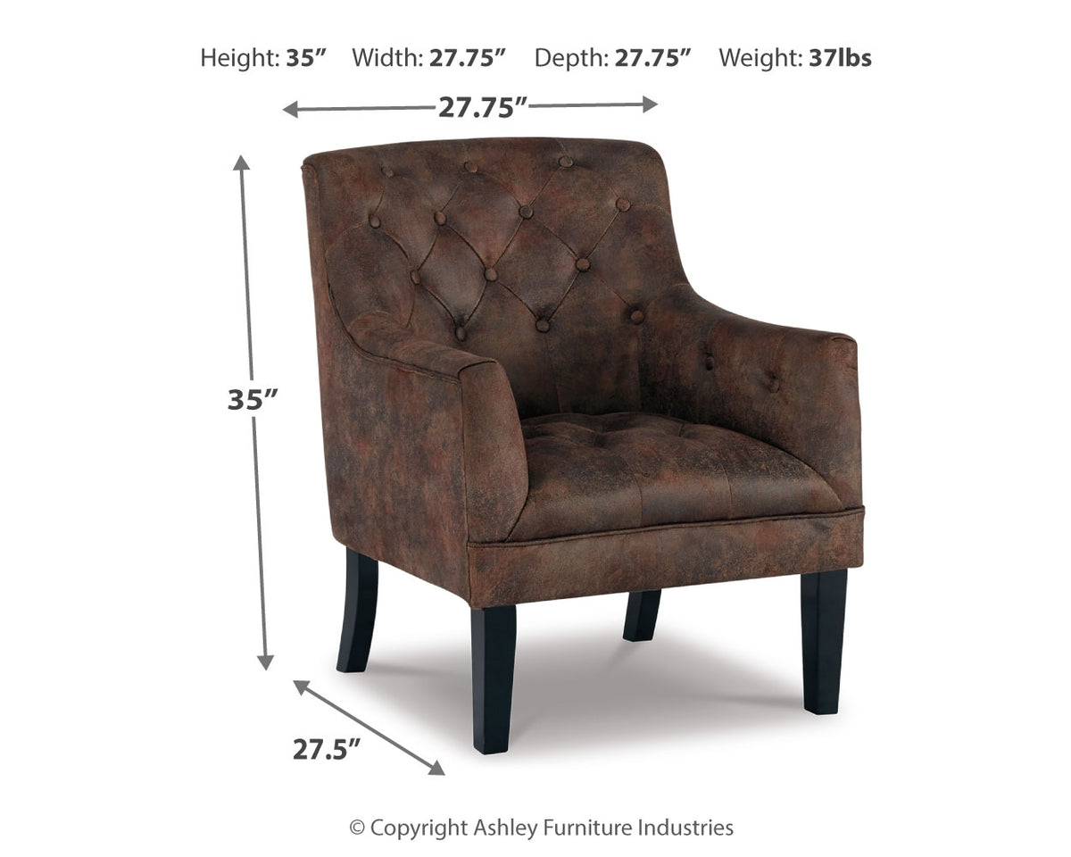 Drakelle Mahogany Accent Chair from Ashley Furniture - Luna Furniture