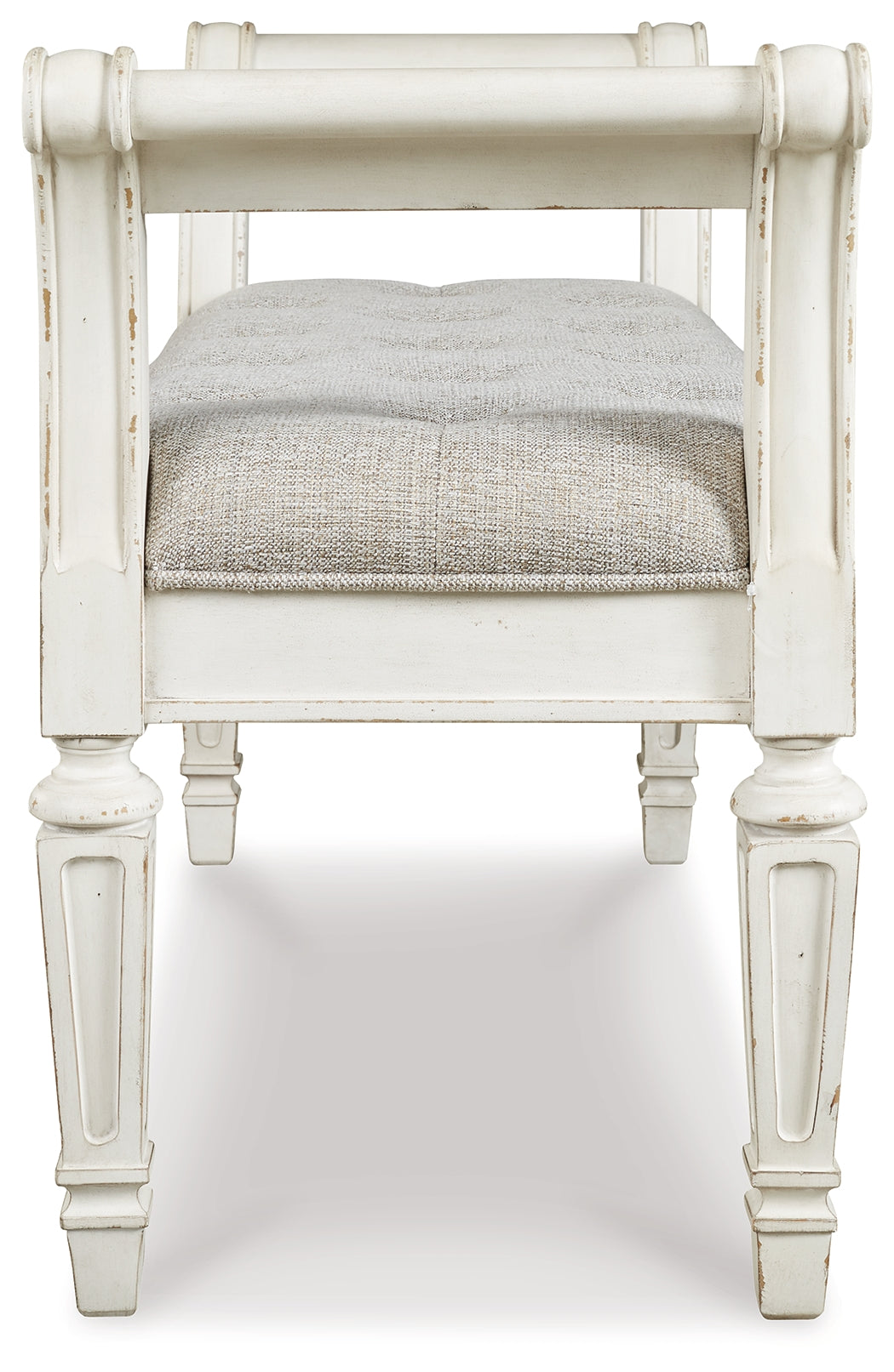 Realyn Antique White Accent Bench from Ashley - Luna Furniture