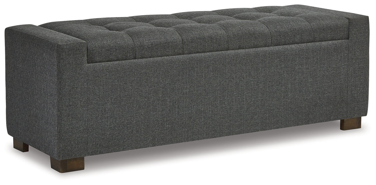 Cortwell Gray Storage Bench from Ashley - Luna Furniture