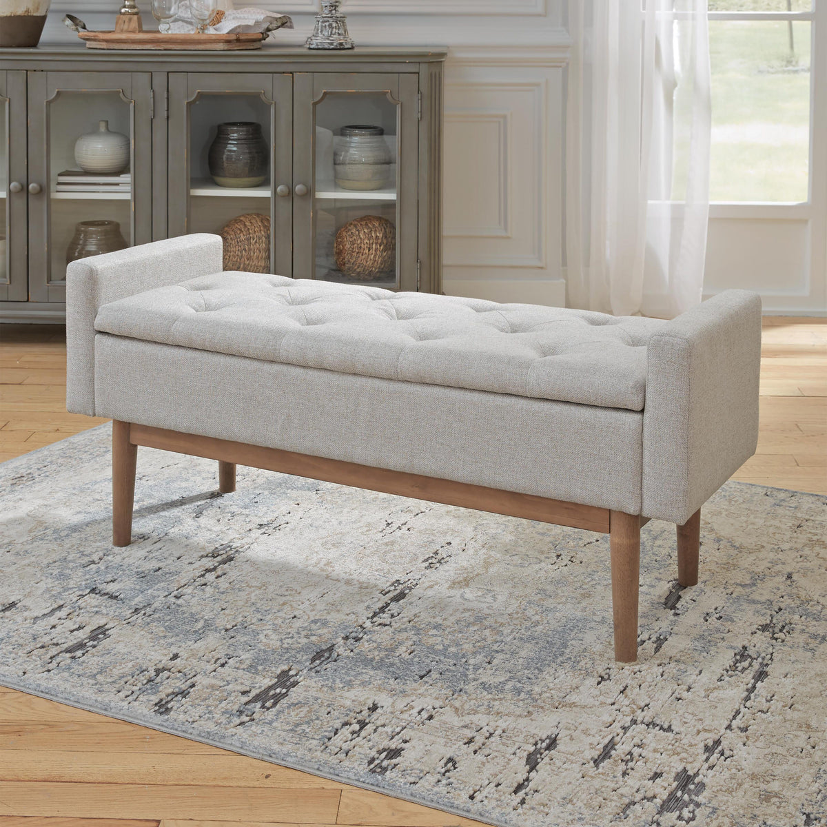Briarson Beige/Brown Storage Bench