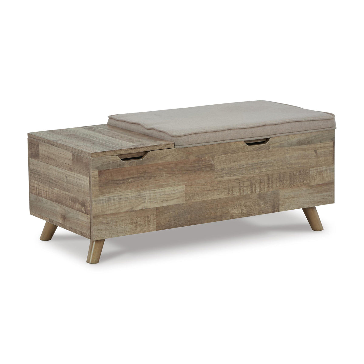 Gerdanet Beige/Brown Storage Bench