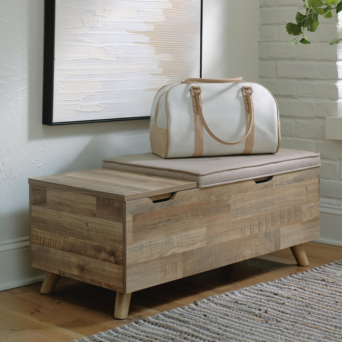 Gerdanet Beige/Brown Storage Bench