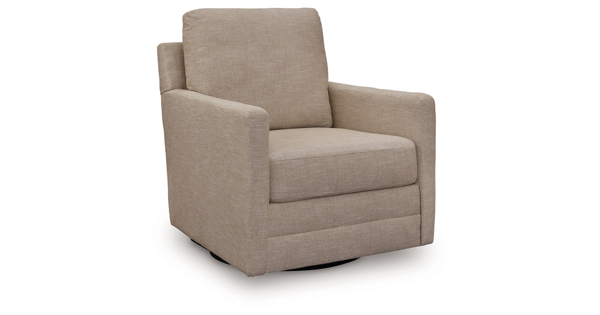 Freybourne Twill Swivel Accent Chair from Ashley Furniture - Luna Furniture