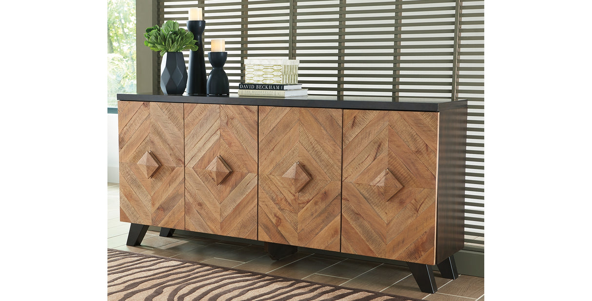 Robin Ridge Two-tone Brown Accent Cabinet from Ashley Furniture - Luna Furniture