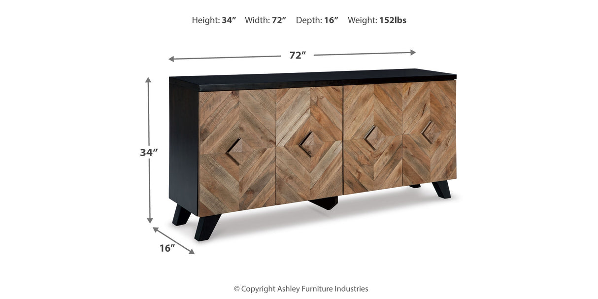Robin Ridge Two-tone Brown Accent Cabinet from Ashley Furniture - Luna Furniture