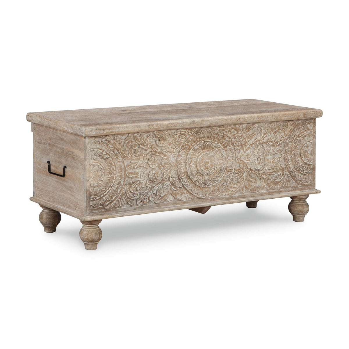 Fossil Ridge Beige Storage Bench