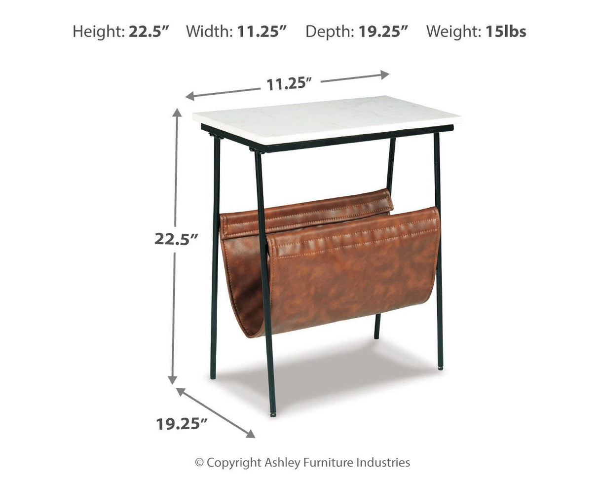 Etanbury Brown/Black/White Accent Table from Ashley Furniture - Luna Furniture