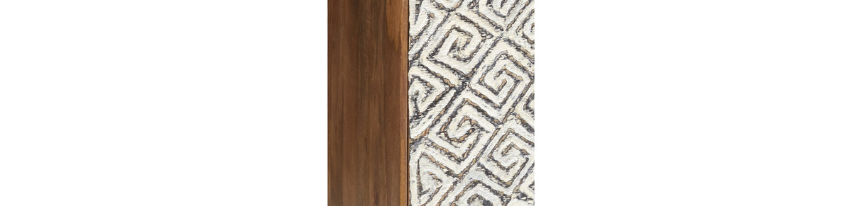 Kerrings Brown/Black/White Accent Cabinet from Ashley Furniture - Luna Furniture