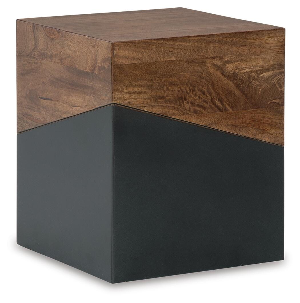 Trailbend Brown/Gunmetal Accent Table from Ashley Furniture - Luna Furniture
