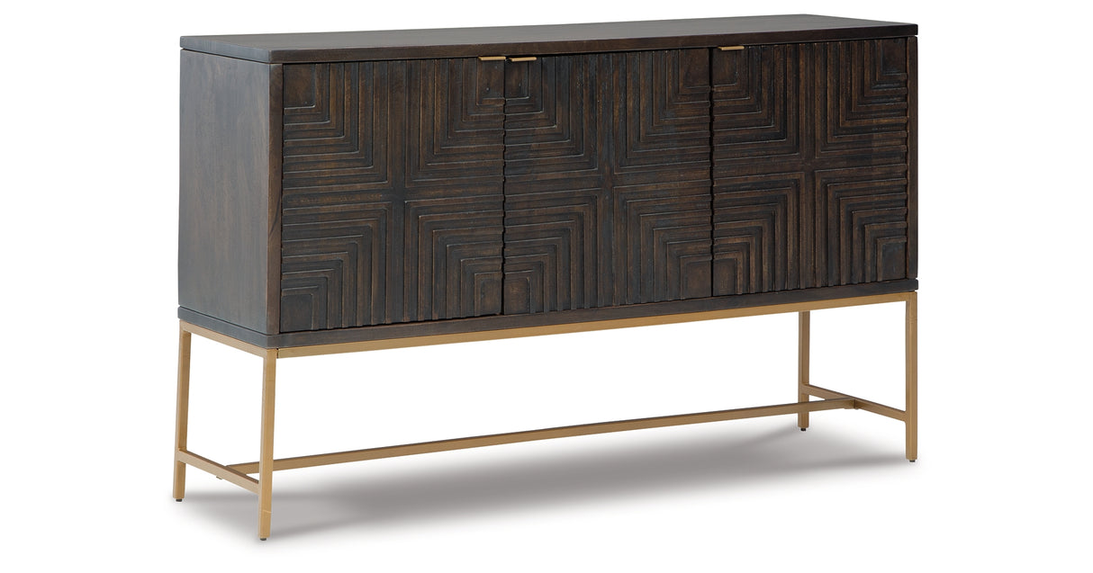 Elinmore Brown/Gold Finish Accent Cabinet from Ashley Furniture - Luna Furniture