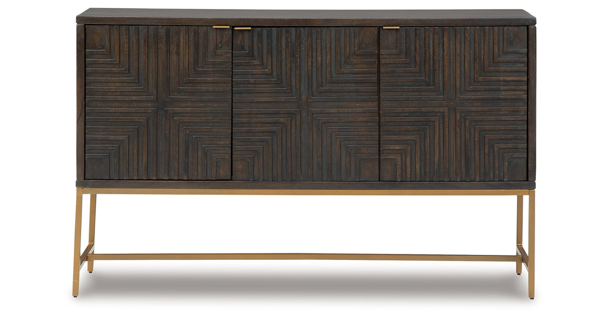 Elinmore Brown/Gold Finish Accent Cabinet from Ashley Furniture - Luna Furniture