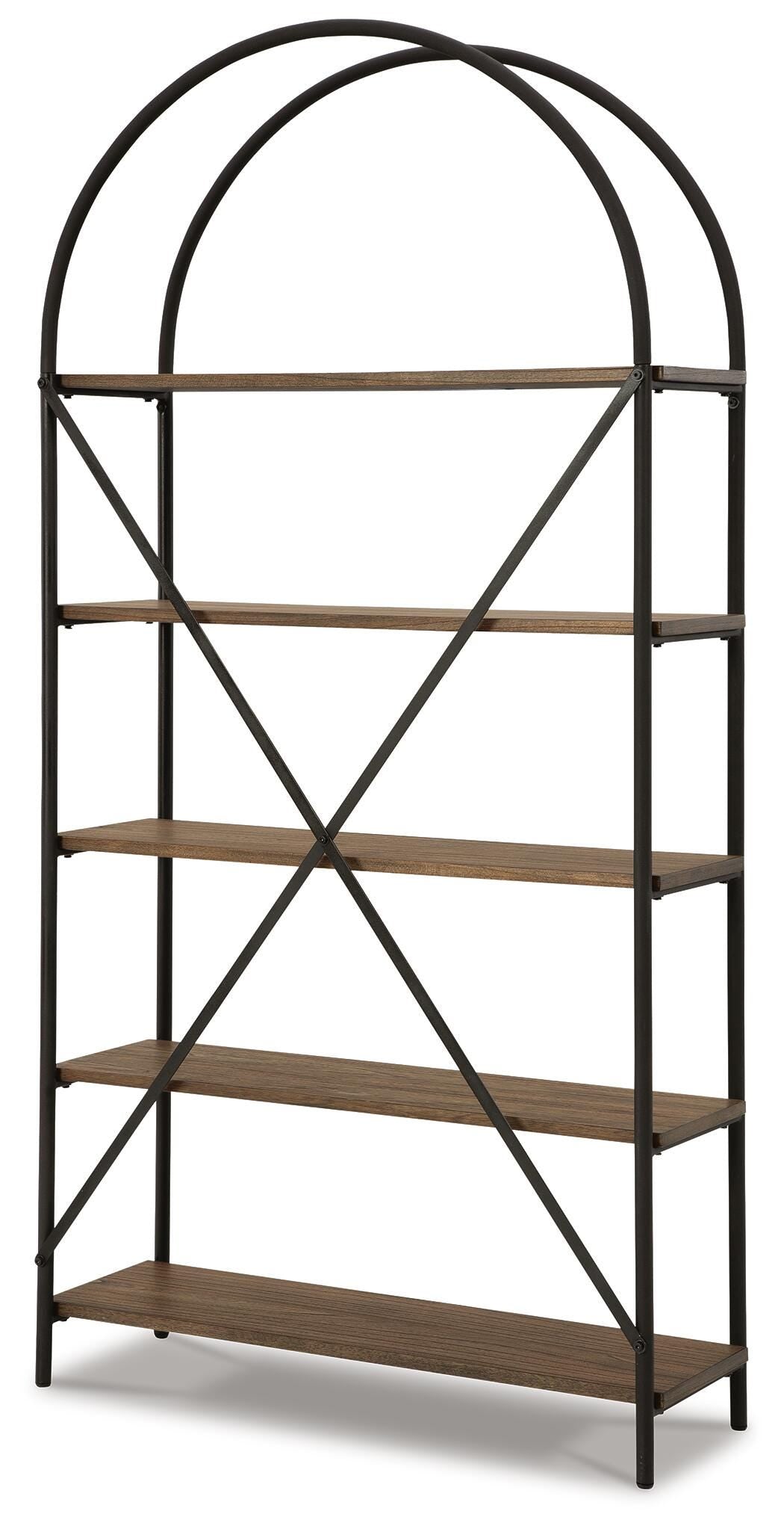 Galtbury Brown/Black Bookcase from Ashley Furniture - Luna Furniture
