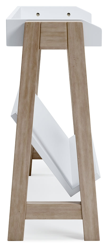 Blariden White/Tan Small Bookcase from Ashley - Luna Furniture